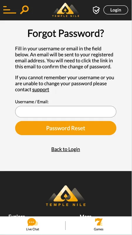 Login form with email and password fields